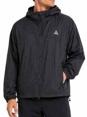 NIKE ACG Packable Windbreaker Jacket Black Medium Nike Light Nylon Cinder Cone
